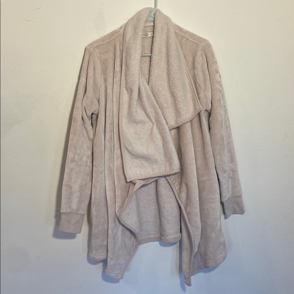 UGG Orla Cream Fleece Drape Cardigan - Medium